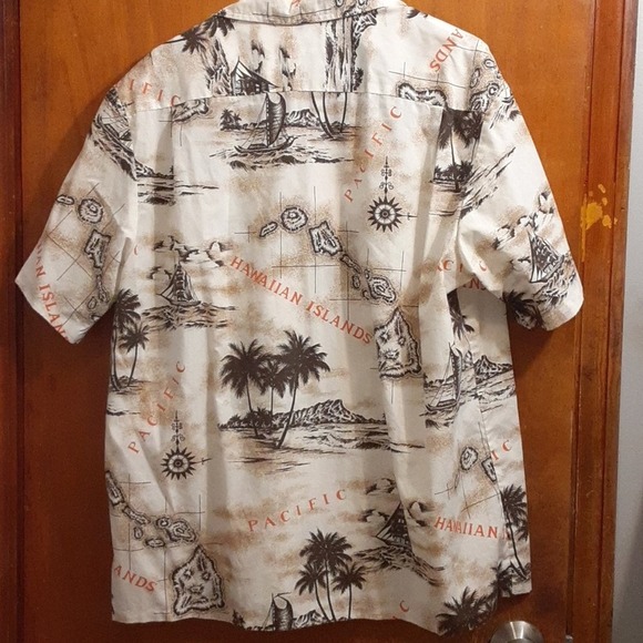 Loana Casuals Hawaii Palmtree Mens Button Short Sleeve Shirt XL - Picture 6 of 6